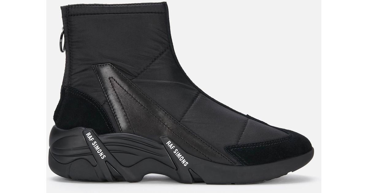 Raf Simons Leather Cylon-22 Hi-top Trainers in Black for Men - Lyst
