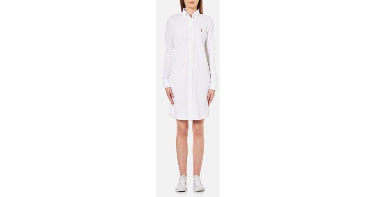White Polo Shirt Dress - Dresses for Women