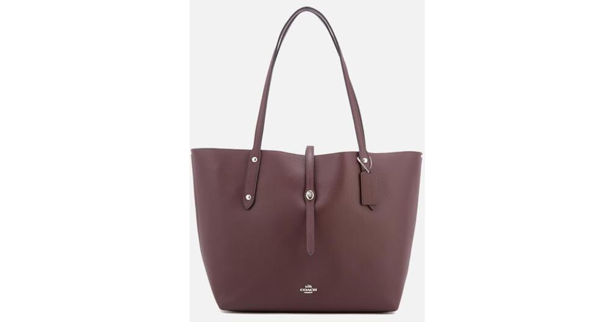 Coach market tote discount oxblood