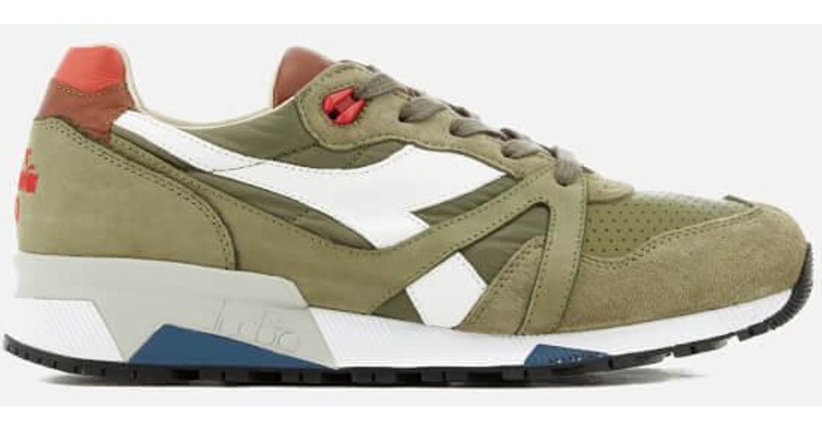 diadora green trainers