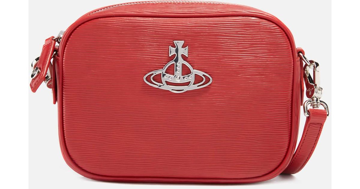 Vivienne Westwood Anna Vegan Saffiano Leather Camera Bag in Red Lyst