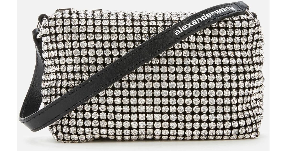 Alexander Wang Leather Heiress Medium Pouch in White (Black) - Lyst