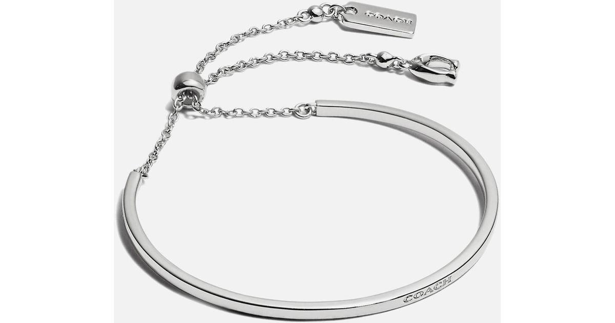 COACH Silvertone Bracelet in Metallic Lyst