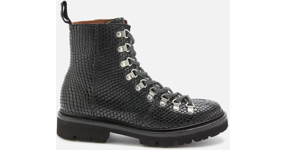 grenson nanette hiker boot with black shearling
