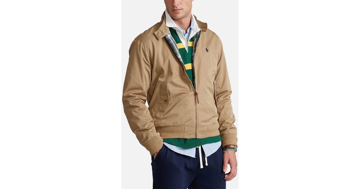 Polo Ralph Lauren Harrington Jacket in Beige (Natural) for Men | Lyst