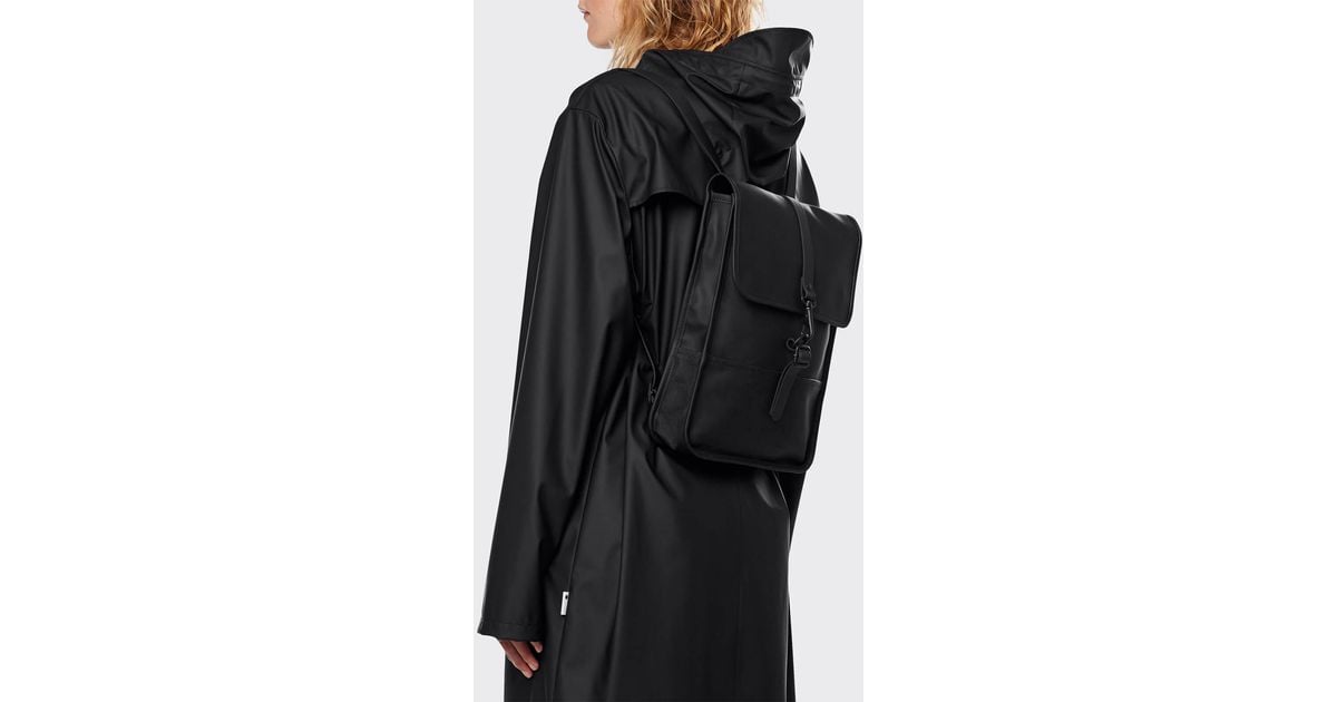 Rains Backpack Micro in Black Lyst