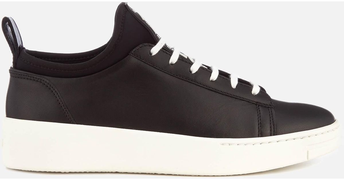KENZO Leather K-city Trainers in Black 