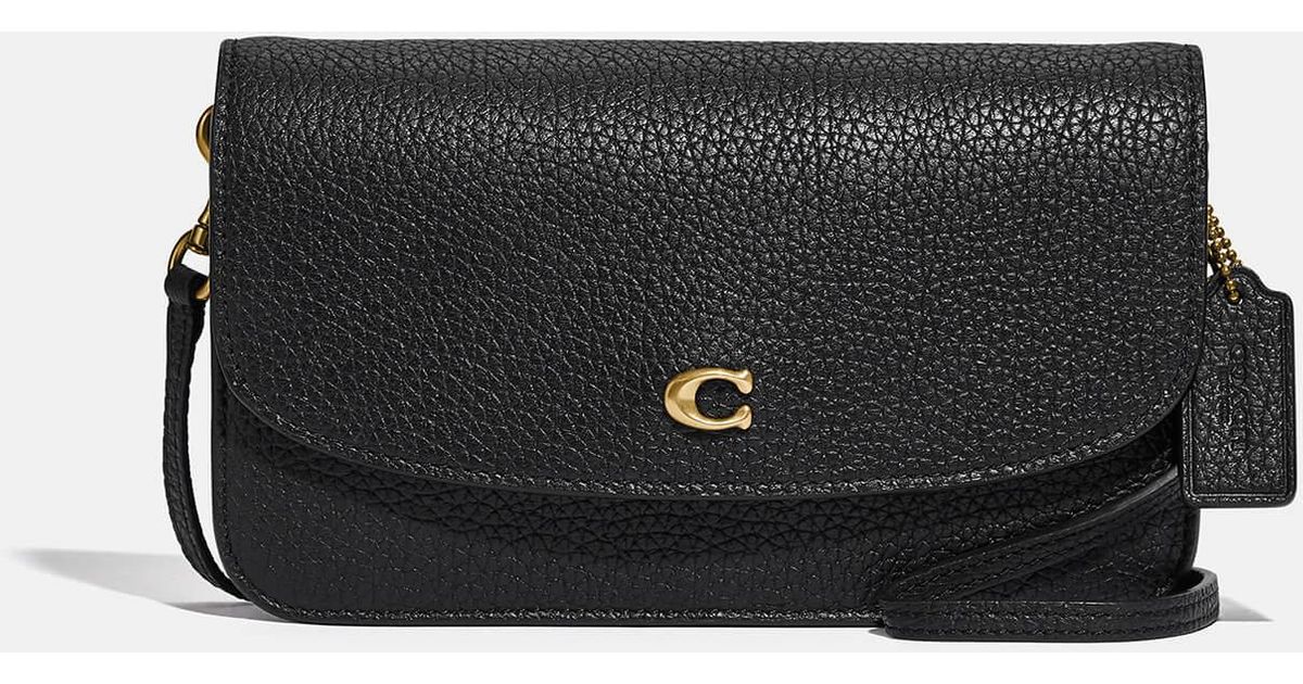 COACH Hayden Polished Pebbled Leather Crossbody Bag in Black Lyst UK