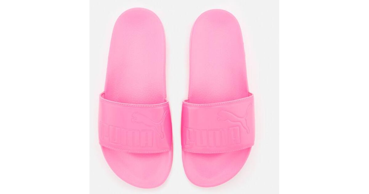 pink puma sandals