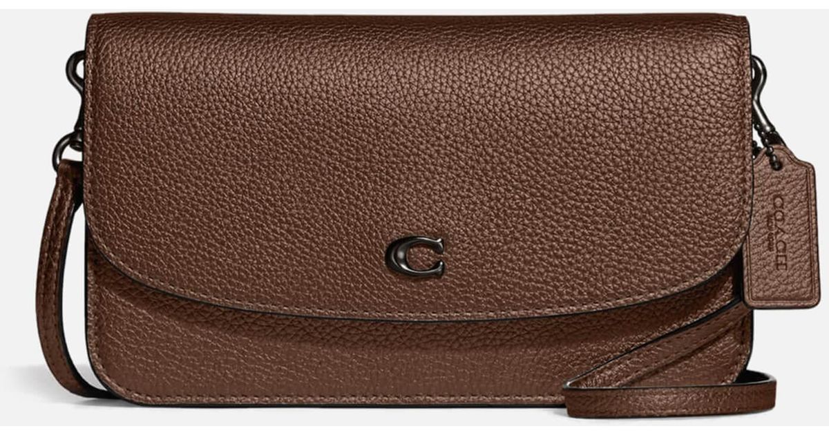 COACH Hayden Metallic Leather Crossbody Bag in Brown Lyst