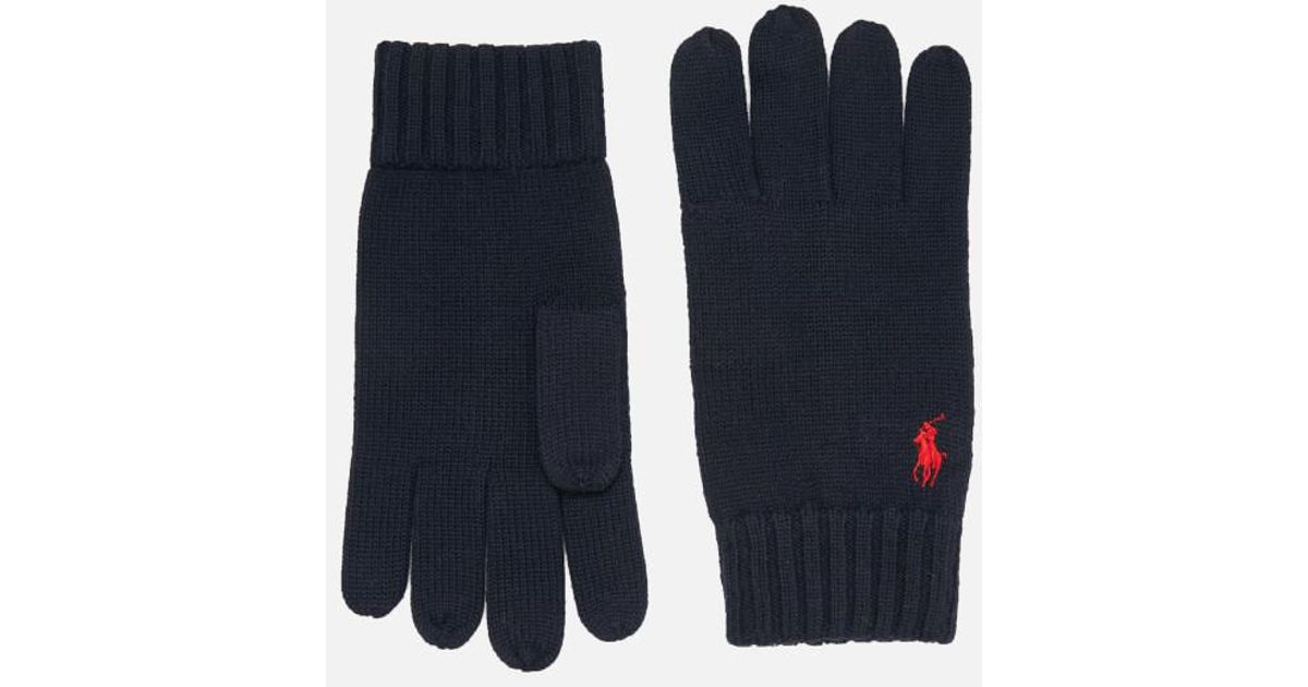 Polo Ralph Lauren Men's Merino Wool Gloves in Navy (Blue) for Men - Lyst