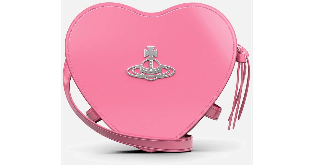 Vivienne Westwood Louise Heart Patent Leather Crossbody Bag in Pink | Lyst