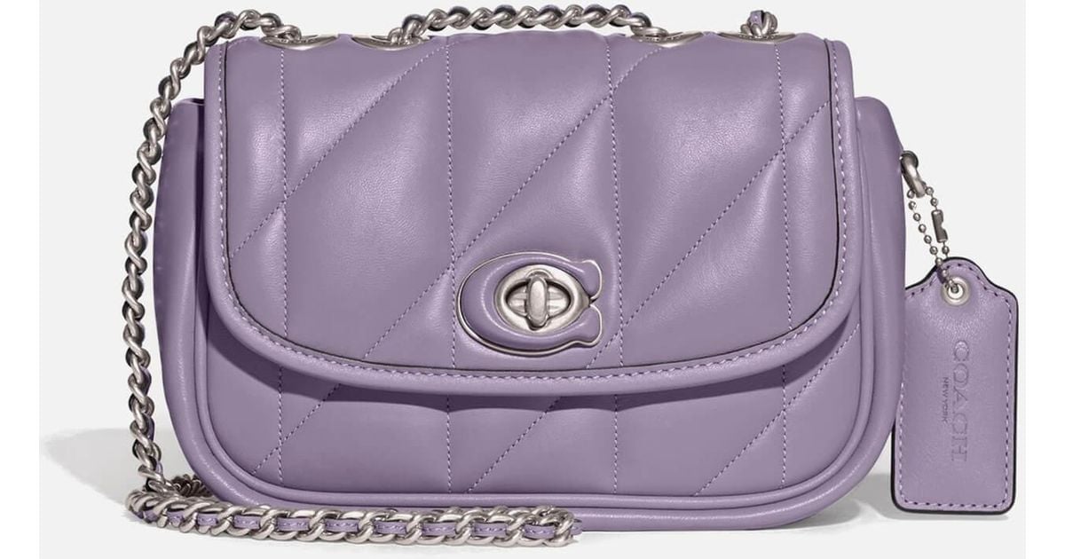 COACH Pillow Madison Quilted Leather Shoulder Bag in Purple Lyst