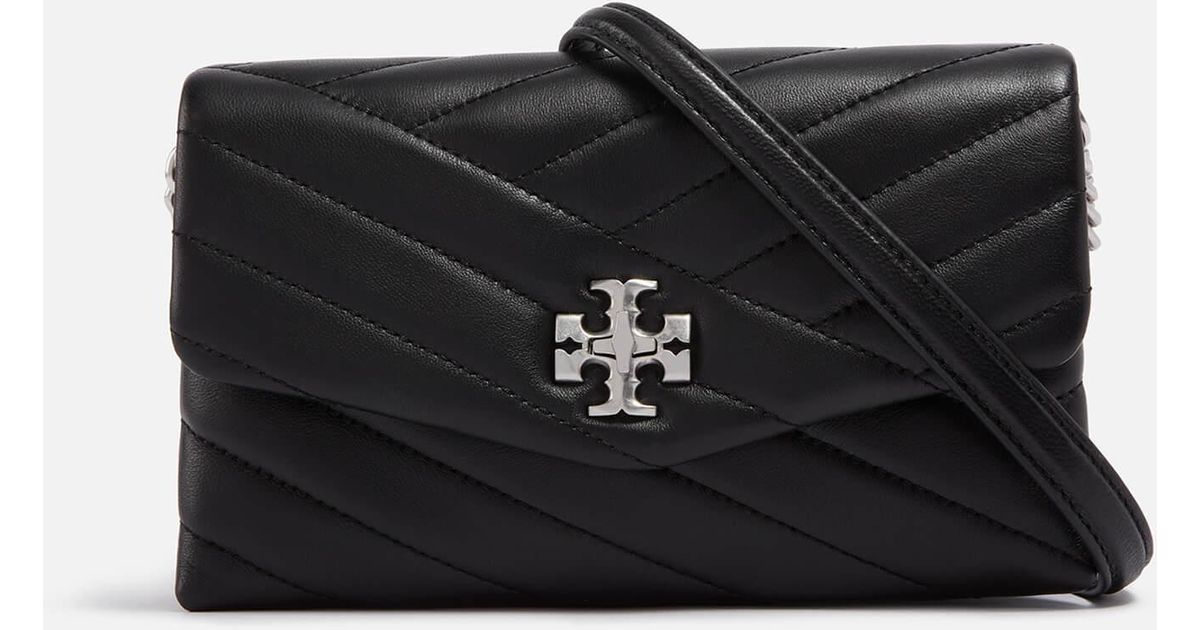 Tory Burch Kira Chevron Leather Crossbody Bag in Black | Lyst Australia