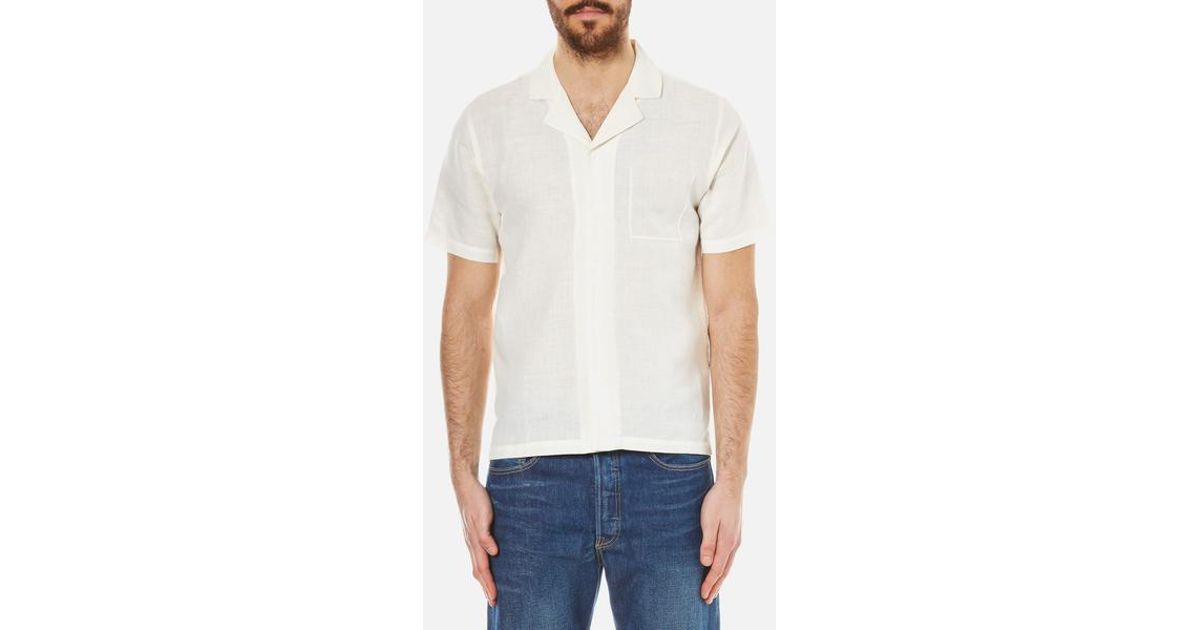 cuban collar shirt white