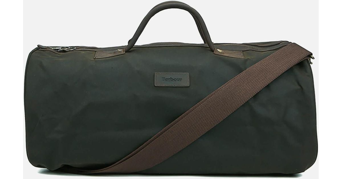 barbour wax holdall olive
