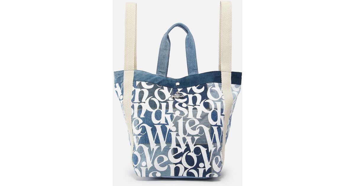 Vivienne Westwood Worker Runner Recycled Denim Tote Bag in Blue Lyst UK