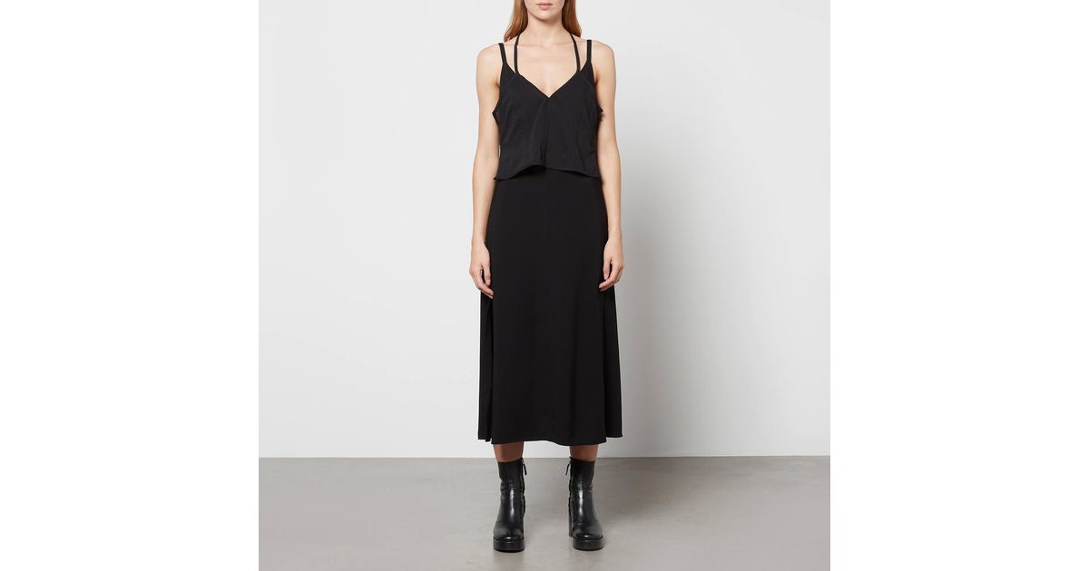 3.1 Phillip Lim Cami Dress With Deconstructed Layer in Black | Lyst