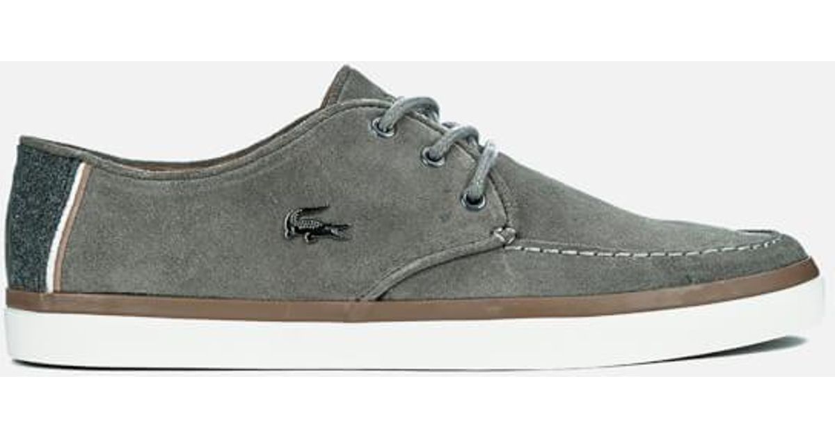 Lacoste Men's Sevrin 2 Lcr Suede Deck Shoes in Gray for Men | Lyst