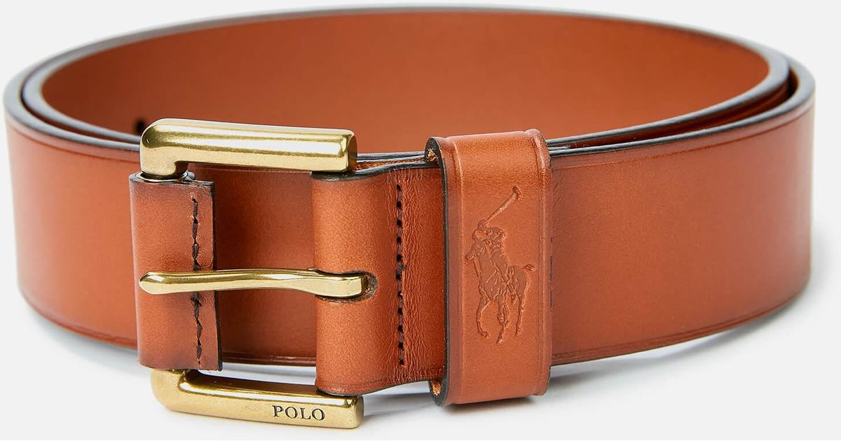 Polo Ralph Lauren Leather Polo Dress Belt in Tan (Brown) for Men Lyst UK