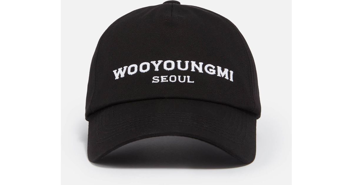 WOOYOUNGMI Seoul Logo Cotton-twill Cap in Black for Men | Lyst