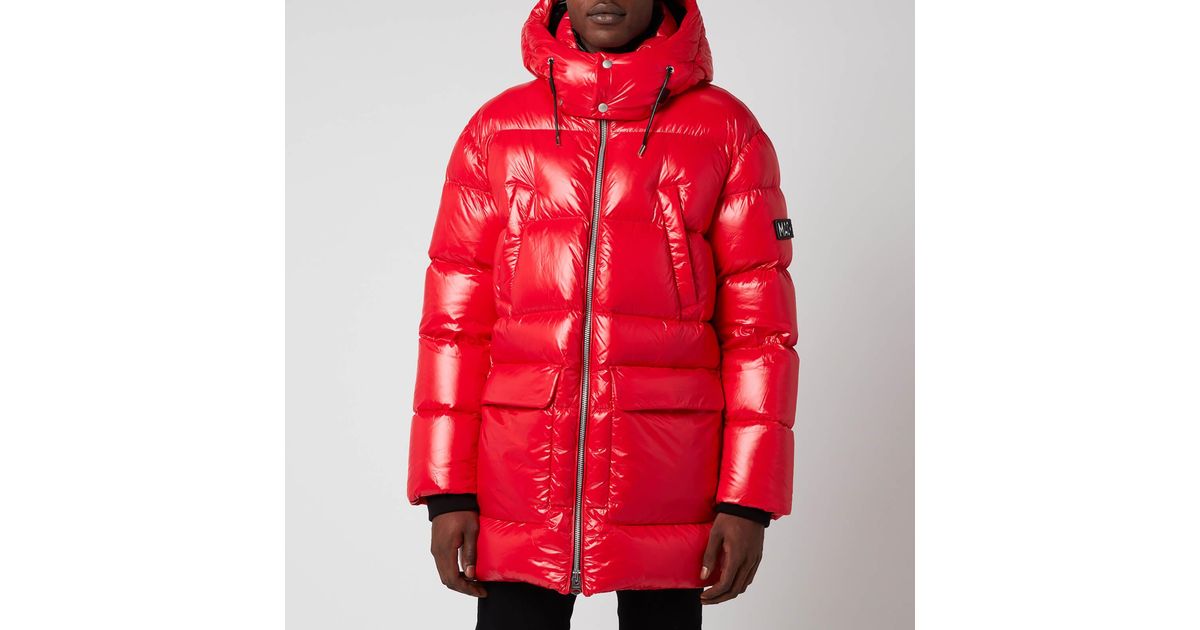Mackage Kendrick Down Puffer With Removable Hood In Red for Men