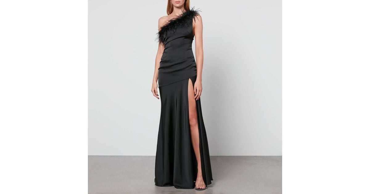 De La Vali Satin Finca Dress in Black | Lyst Canada