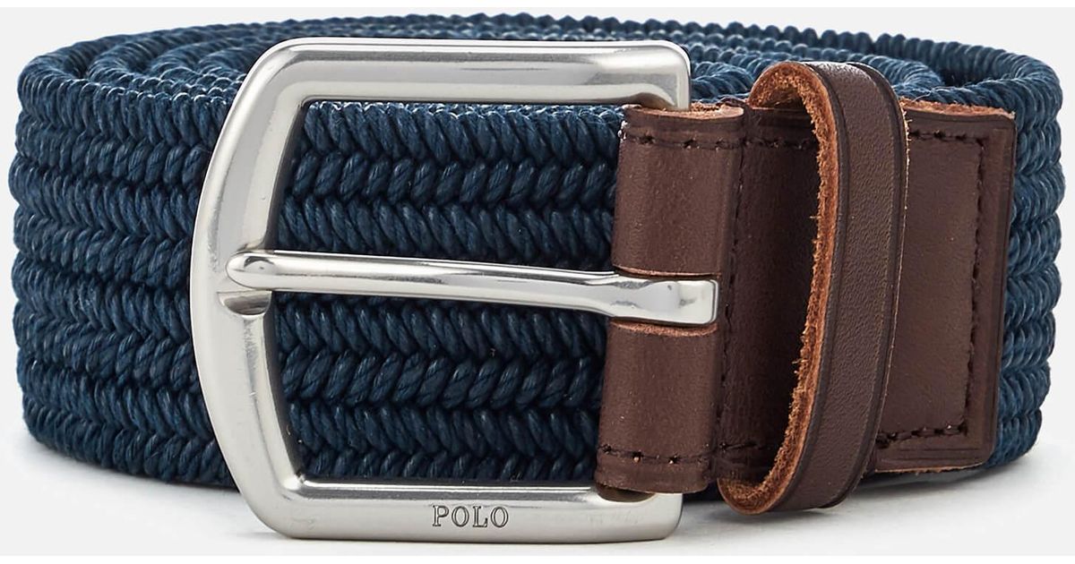 Polo Ralph Lauren Cotton Braided Fabric Stretch Belt in Blue for Men Lyst