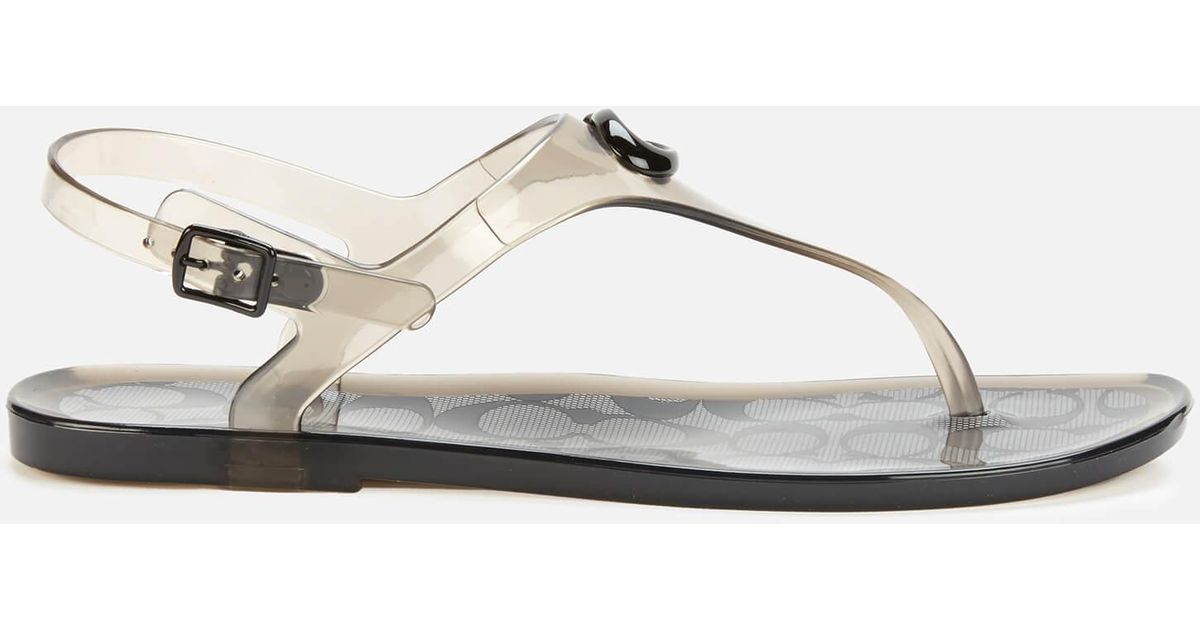 COACH Natalee Rubber Jelly Sandals in Black Lyst