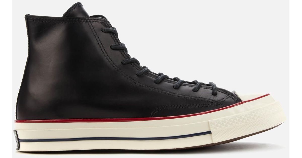 Converse Chuck 70 Premium Leather Hi-top Trainers in Black for Men | Lyst