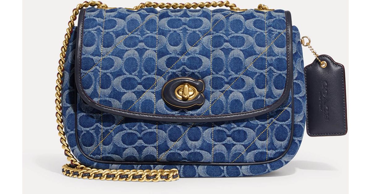 COACH Pillow Madison Denim Shoulder Bag in Blue Lyst