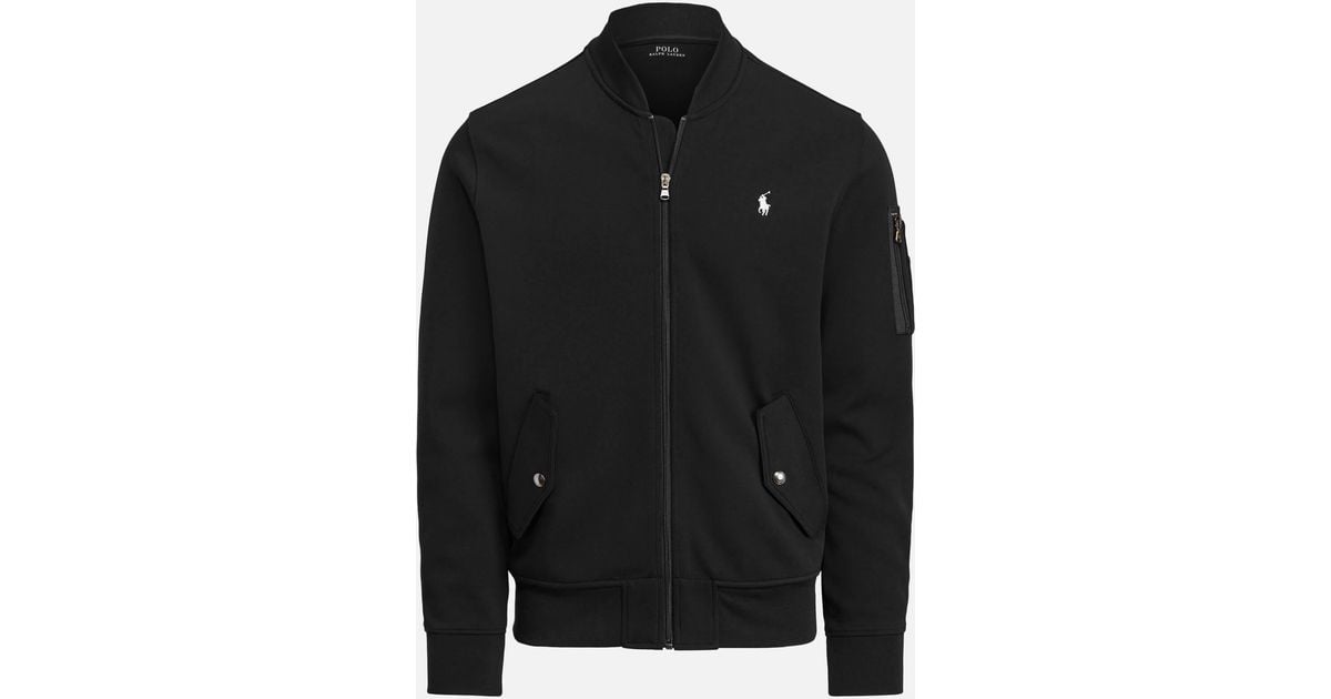 Polo Ralph Lauren Double Knit Bomber Jacket in Black for Men Lyst
