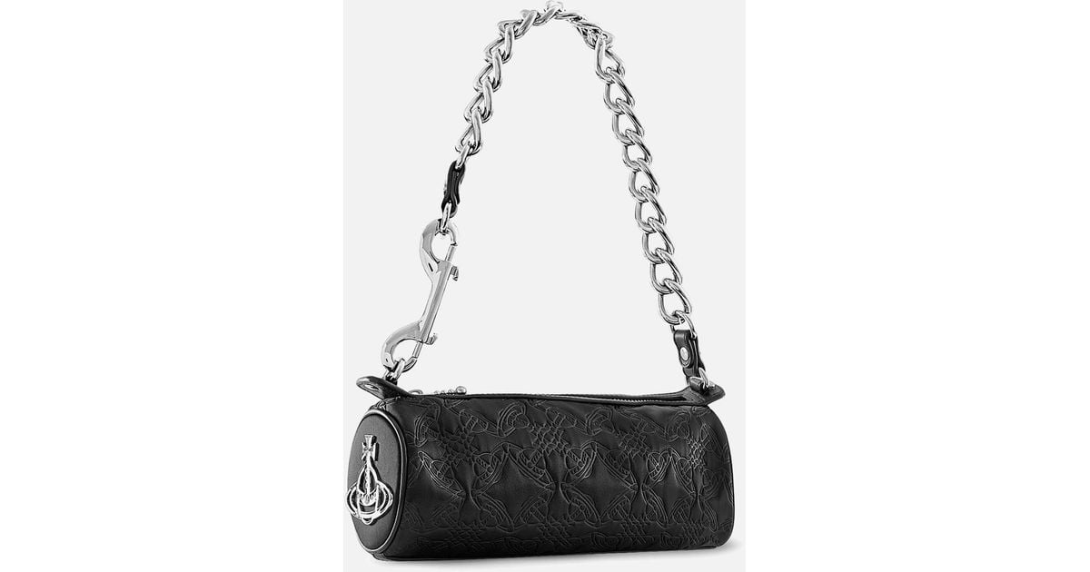Vivienne Westwood Cindy Cylinder Orb-embossed Bag in Black