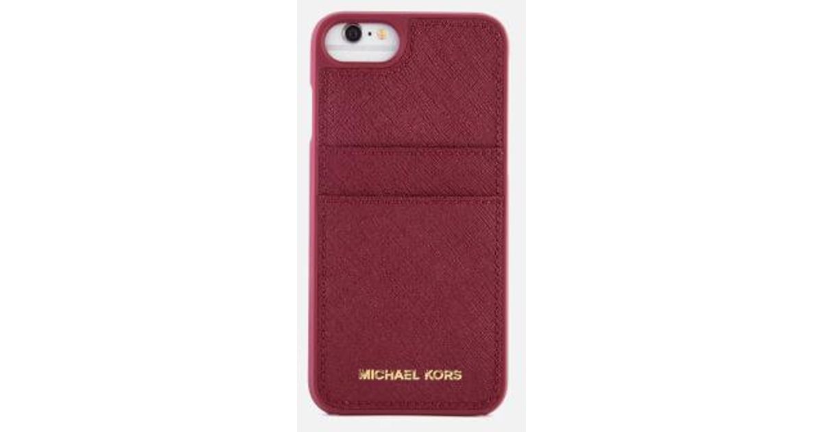 MICHAEL Michael Kors Women's Leather Iphone 7 Cover - Lyst