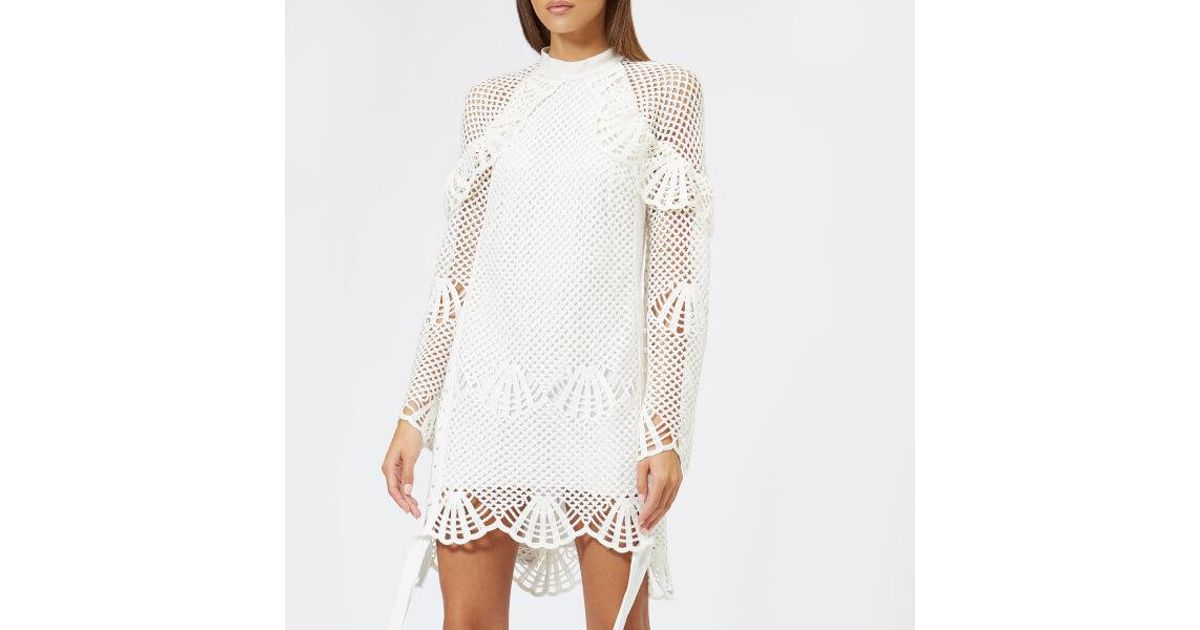 self portrait white crochet dress
