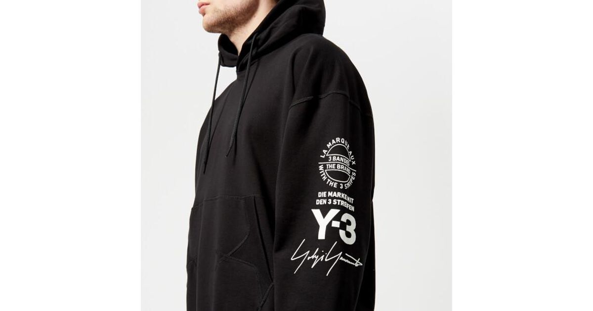 y3 black hoodie