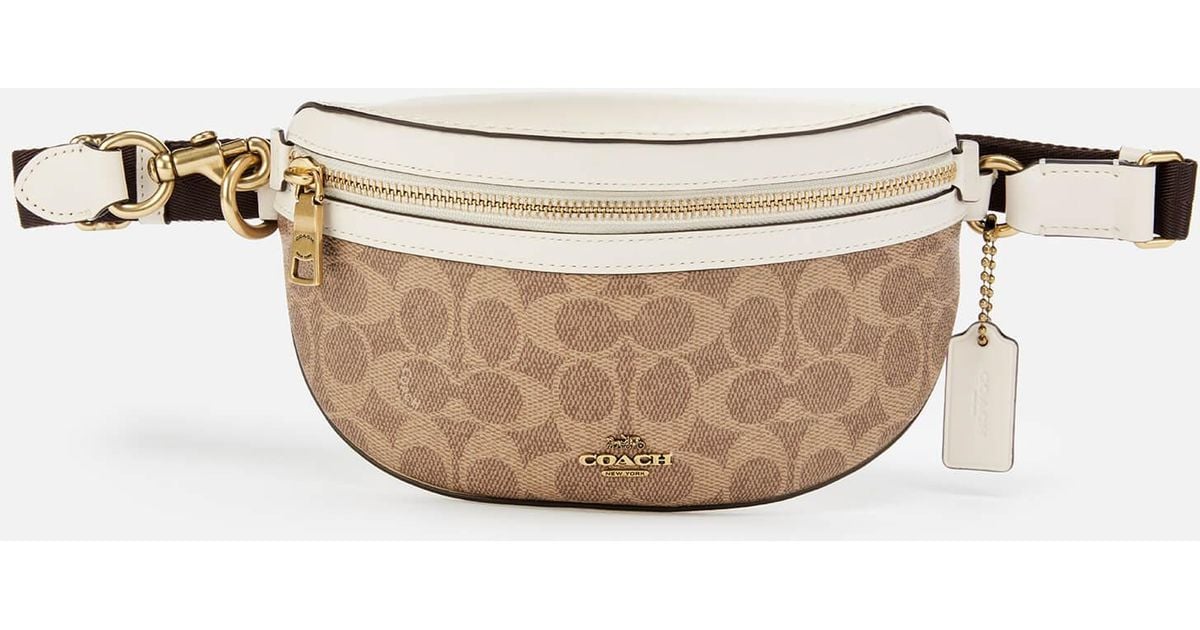 COACH Coated Canvas Signature Belt Bag Lyst Canada