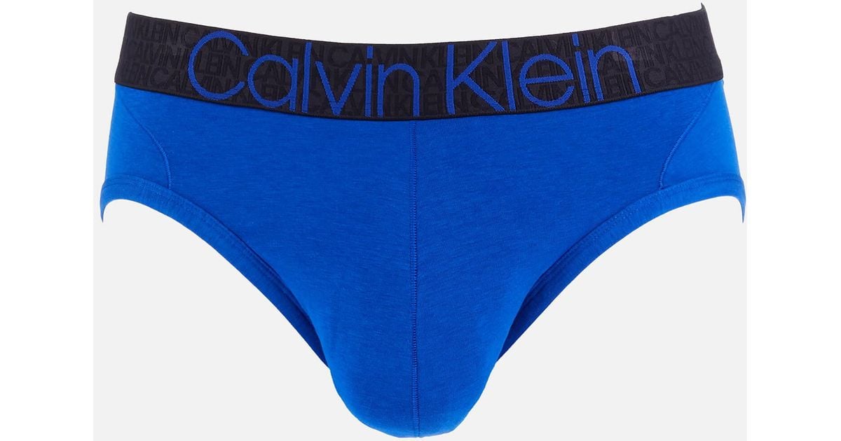 Calvin Klein Cotton Contour Pouch Briefs in Blue for Men | Lyst