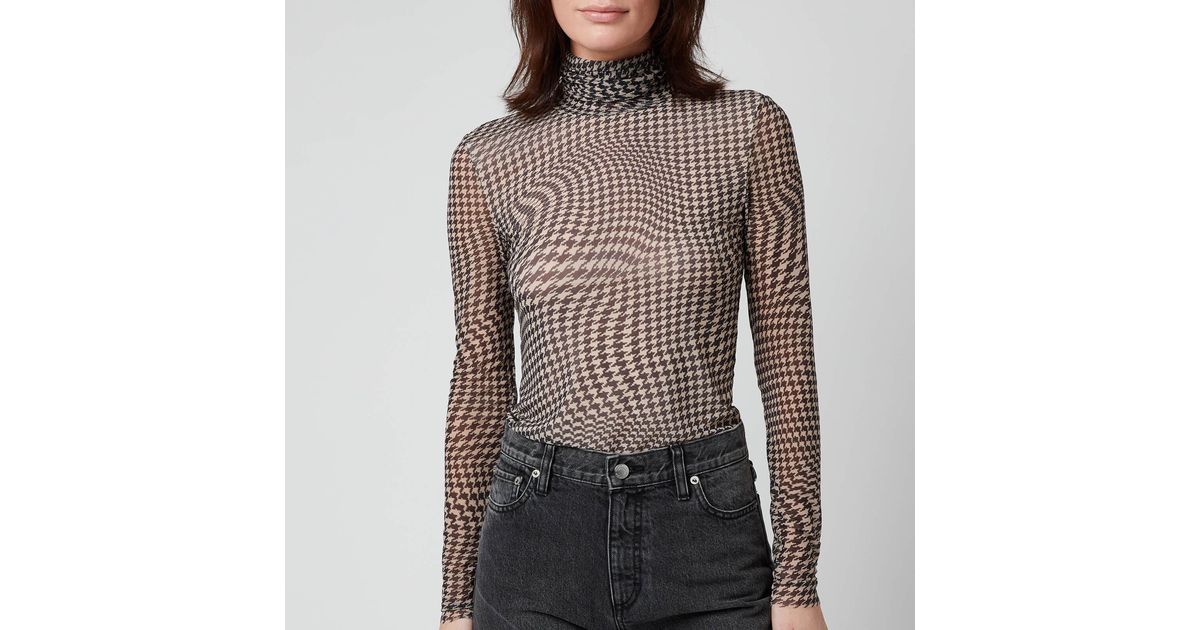 ganni dotted mesh