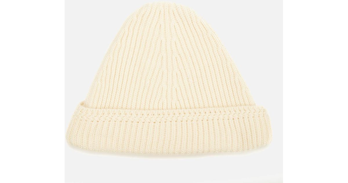 Maison Margiela Wool Hat in Cream (Natural) for Men - Lyst
