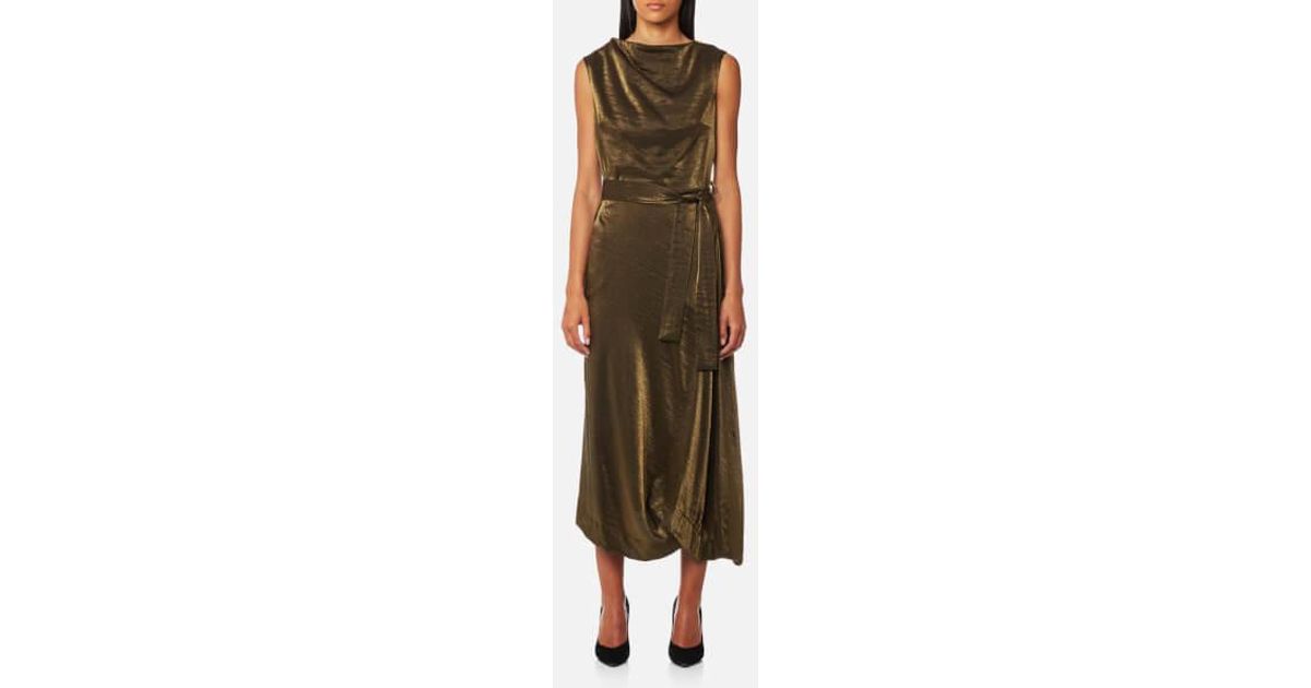 Vivienne Westwood Anglomania Synthetic Women's Vasari Dress in Gold ...