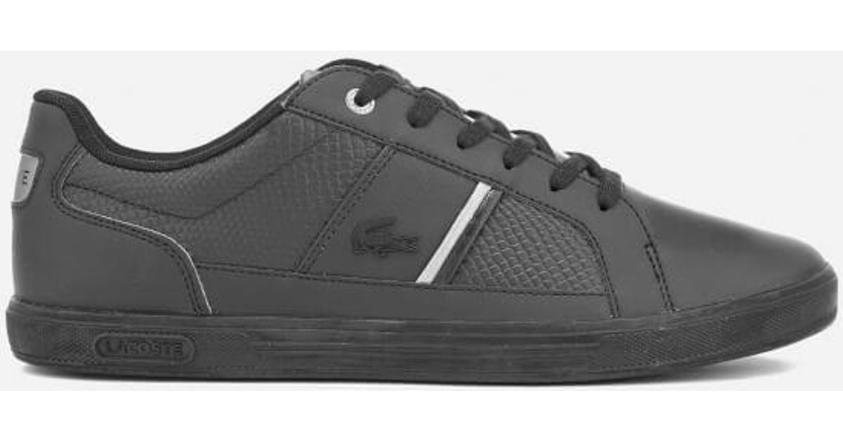 Lacoste Leather Men's Europa 417 1 Trainers in Black for Men - Lyst