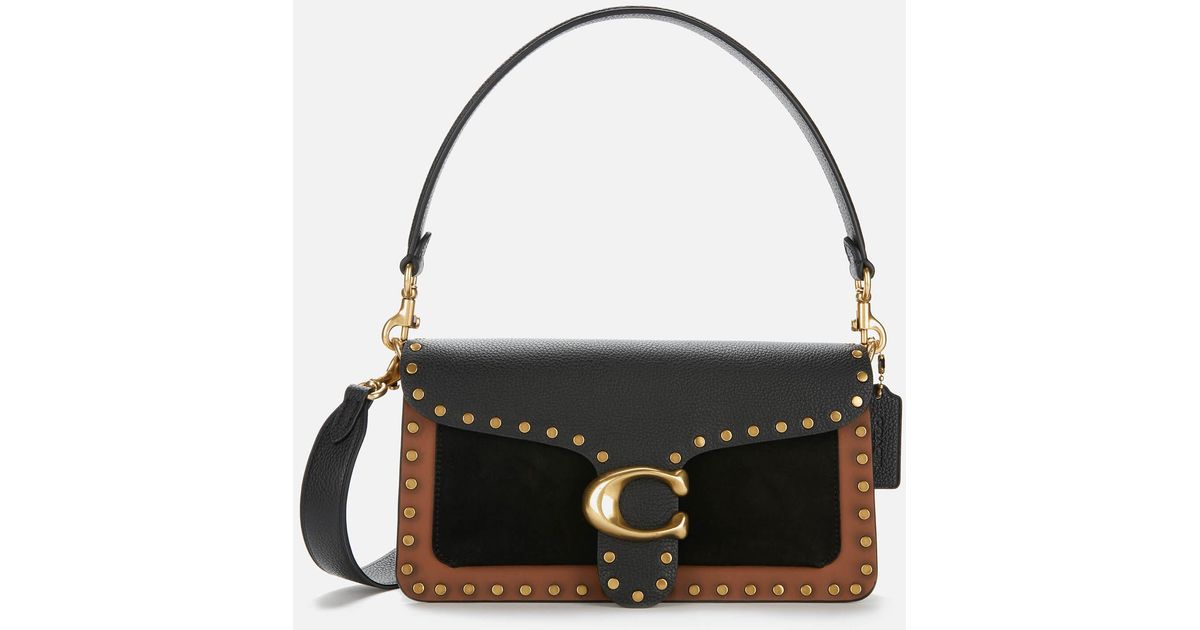 COACH Mixed Leather Rivets Tabby Shoulder Bag 26 Lyst