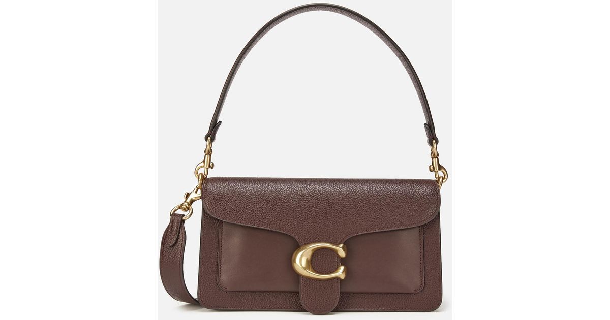 COACH Mixed Leather Tabby 26 Shoulder Bag in Brown