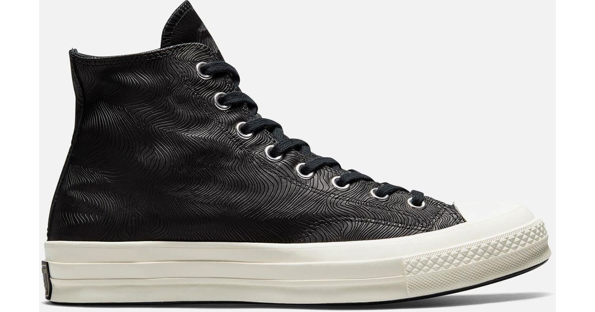 Converse Chuck 70 Seasonal Elevated Leather Hi-top Trainers in Black | Lyst