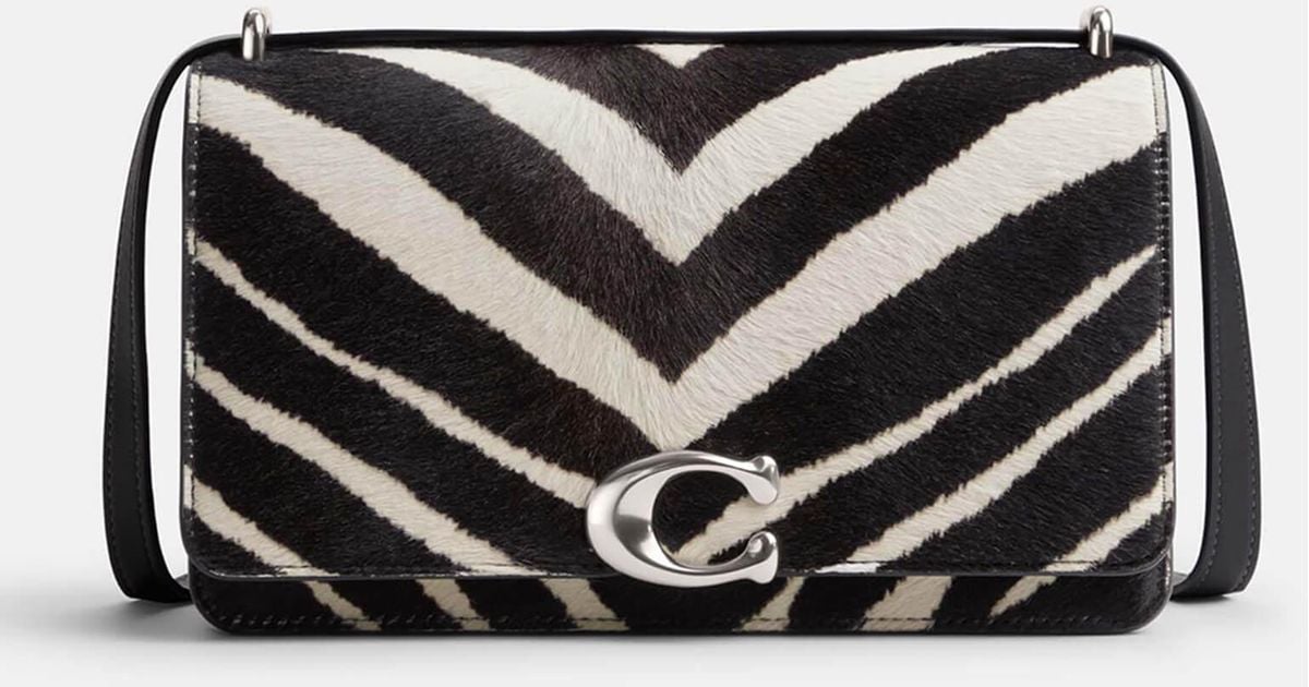 Coach Zebra Unborn Carf Shoulder Bag