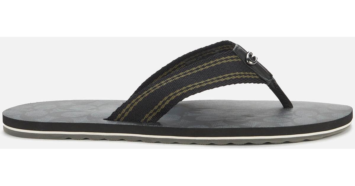 coach signature flip flops