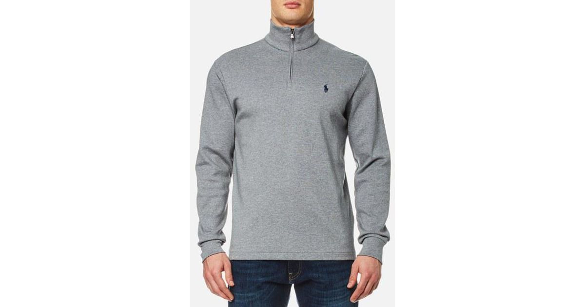Polo Ralph Lauren Men's 1/4 Zip Pima Cotton Sweatshirt in Gray for Men |  Lyst