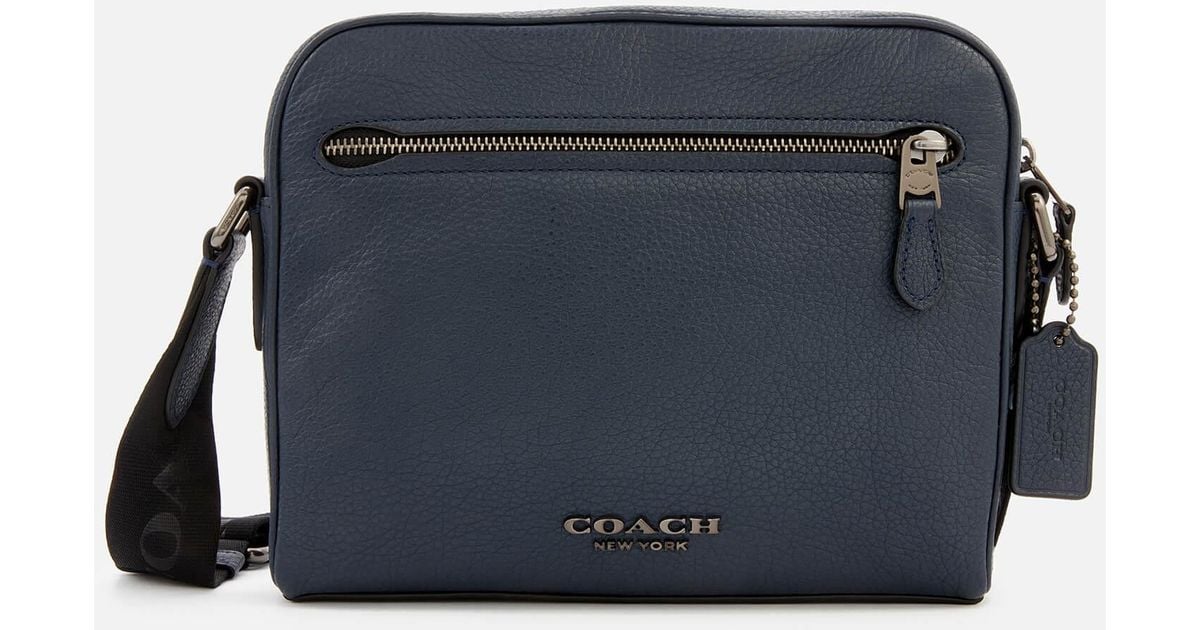 COACH Leather Metropolitan Soft Camera Bag in Blue for Men Lyst
