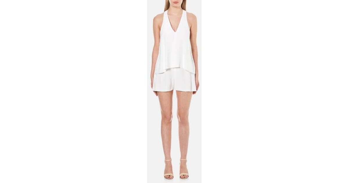 bec and bridge white playsuit